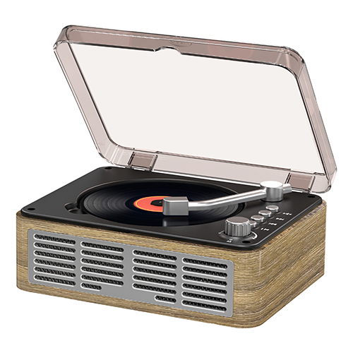Giocatori CD portatili per lettore di musica di legno di casa Radio FM per cablaggio e remoto controllo marrone